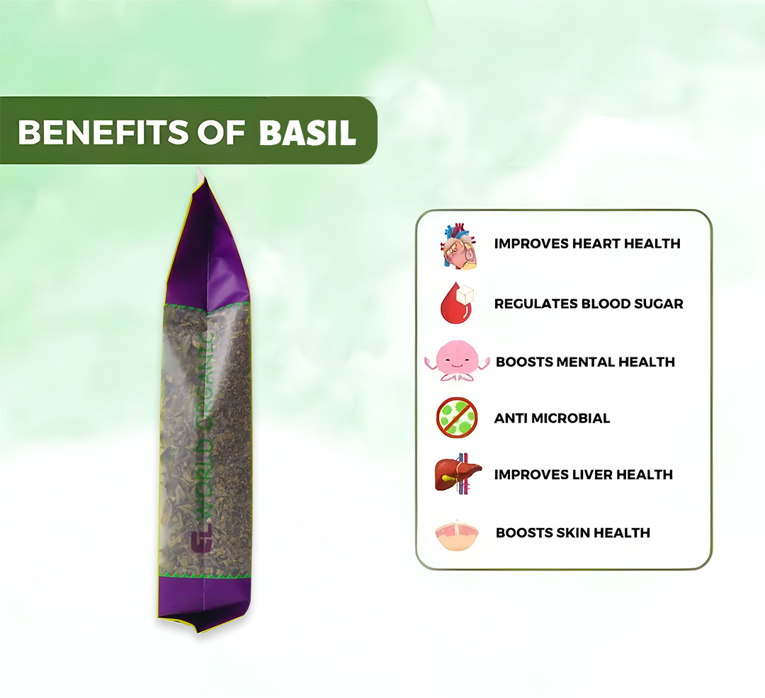 Elworld Agro & Organic Food Products Basil- 100 g