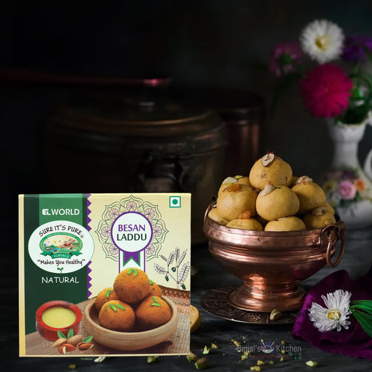 Elworld Agro & Organic Food Products Besan Ladoo(Natural) 300 g