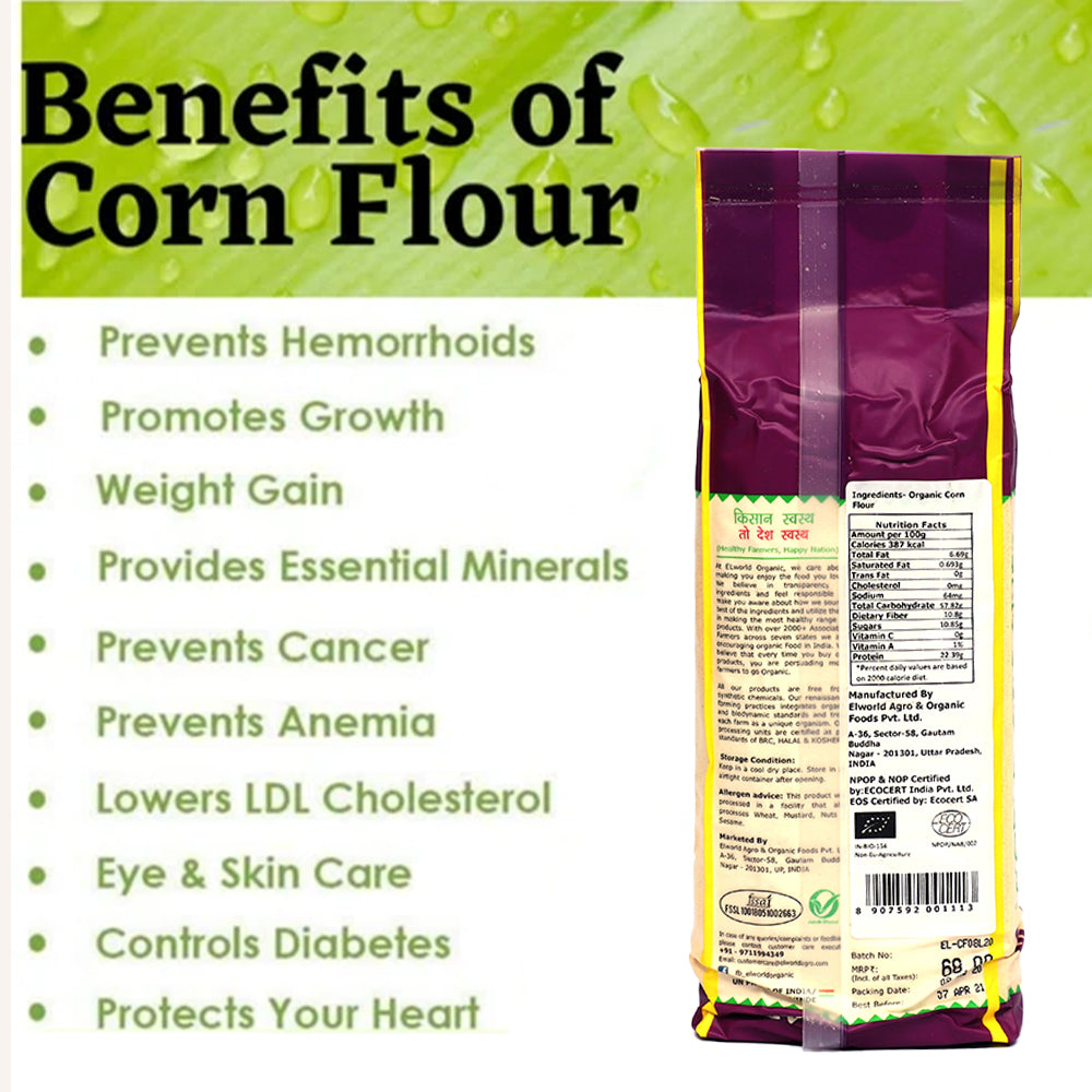 Elworld Agro & Organic Food Products Corn Flour 500 g