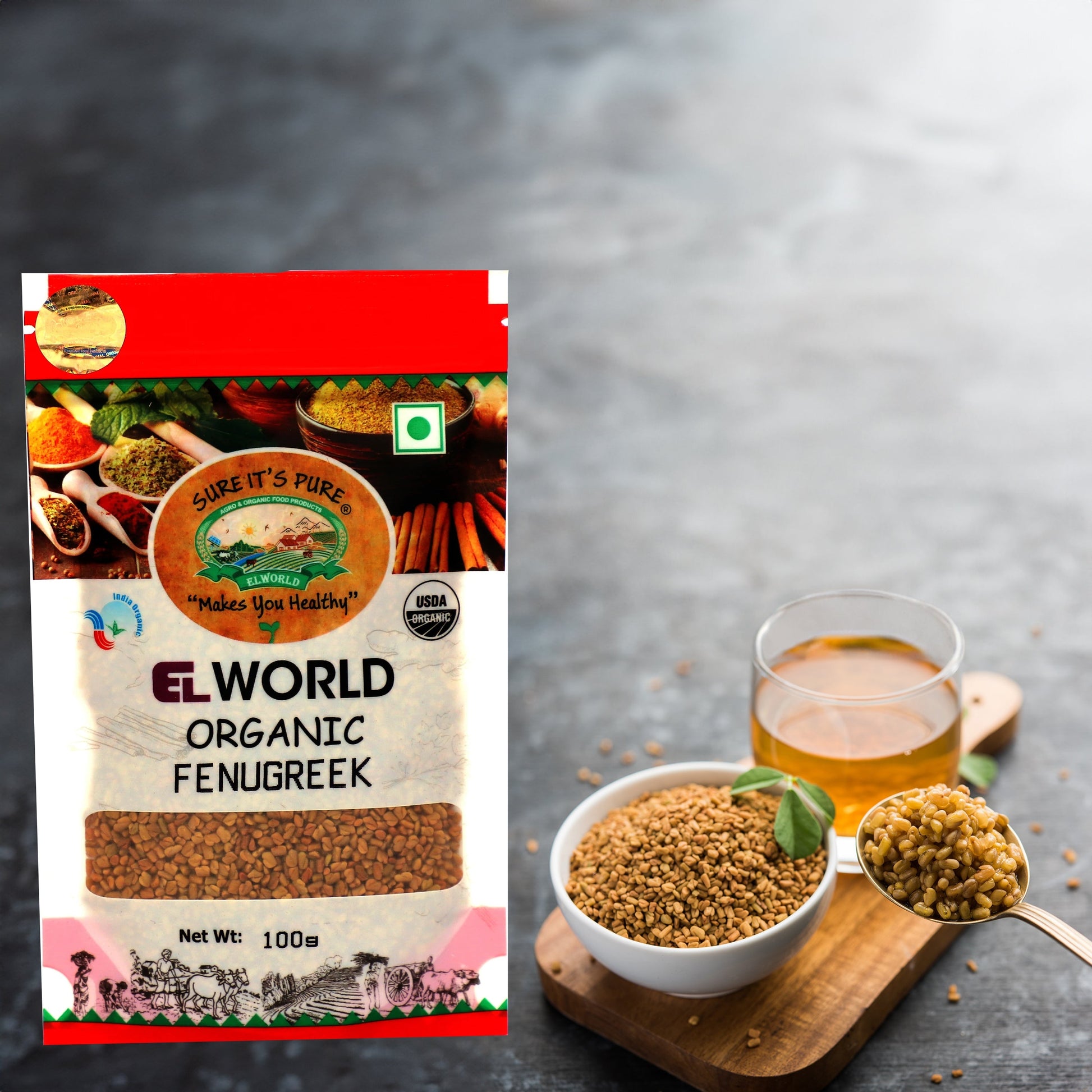 Elworld Agro & Organic Food Products Fenugreek Methi 100 g