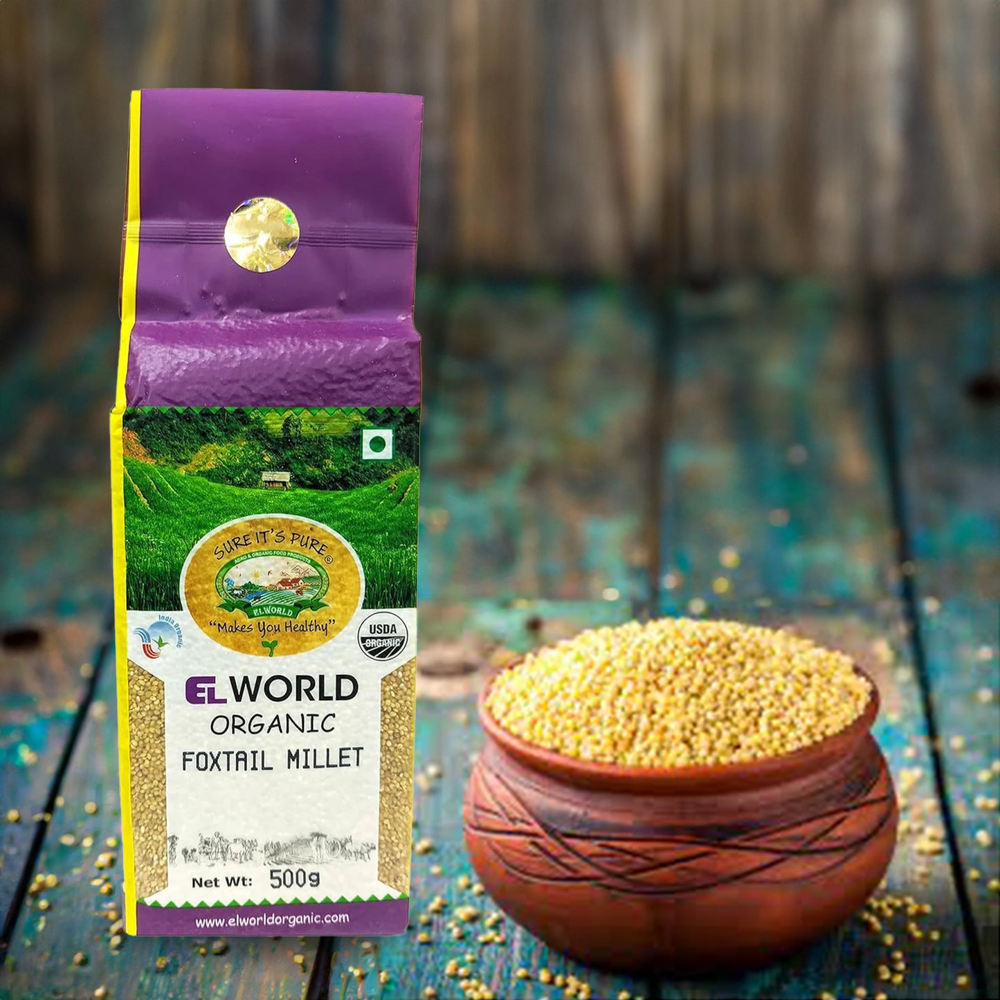 Elworld Agro & Organic Food Products Foxtail Millet 500 g
