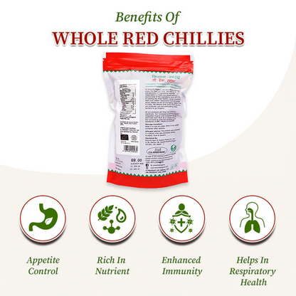 Elworld Agro & Organic Food Products  Red Chilli (Lal Mirch) Whole - 100 g
