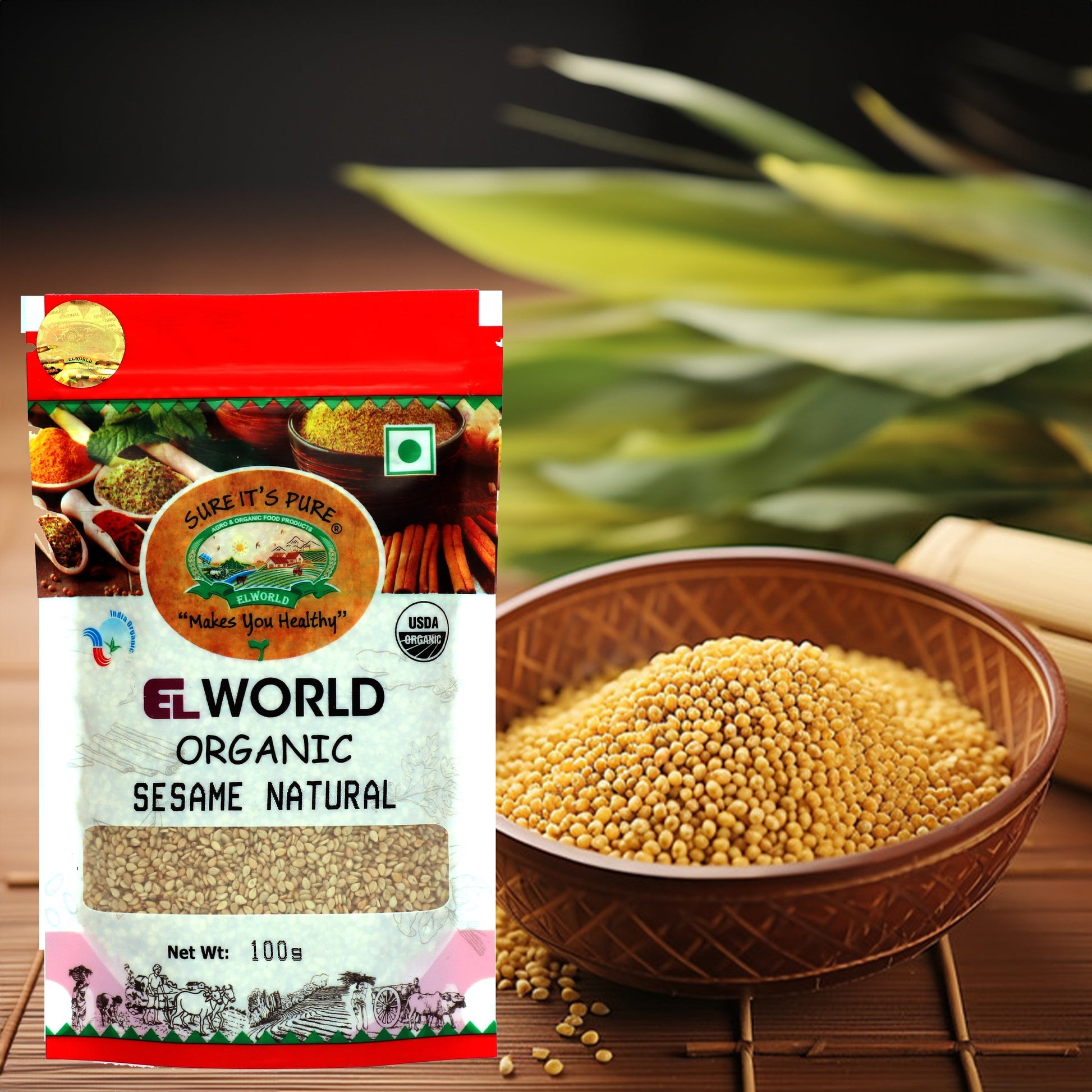 Elworld Agro & Organic Food Products Sesame Natural 100 g