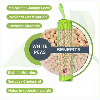 Elworld Agro & Organic Food Products White Peas 500 g