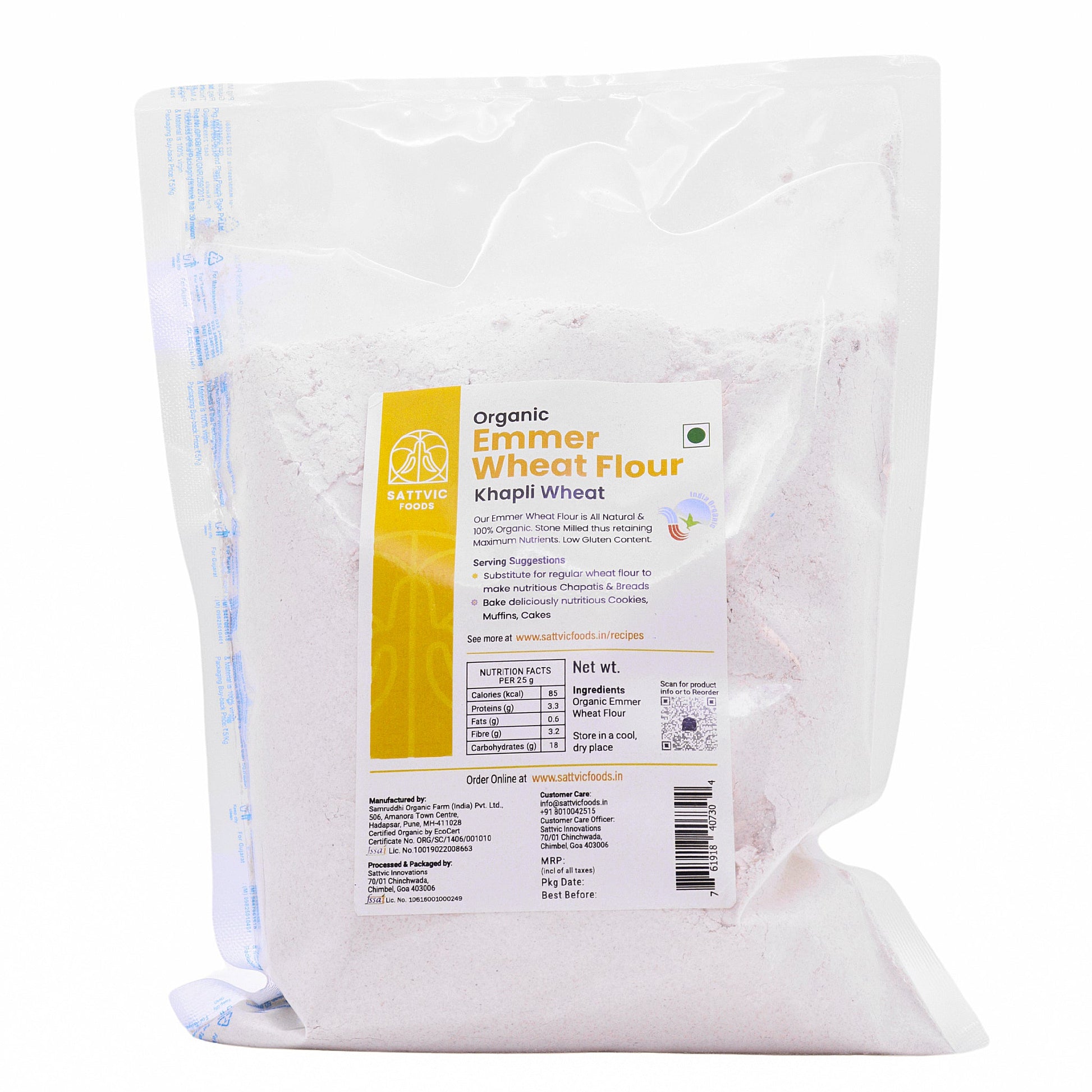Emmer Wheat Flour / Khapli Atta | Certified Organic
