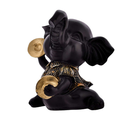 Elephant Playing Musical Instrument Sculpture