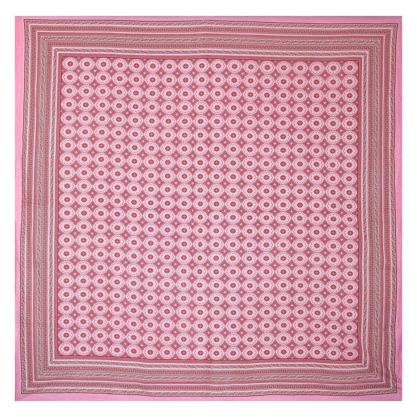 100% Pure Cotton Traditional Printed Bedsheet for Double Bed King Size Bedsheet with 2 Pillow Covers