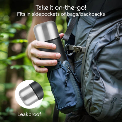 Borosil Thermo Double Wall Insulated Bottle Matte Black