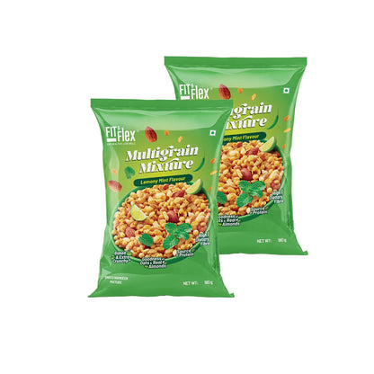 Lemony Mint Multigrain Mixture (Pack of 2 - 180G x 2) High Fibre, Loaded with Nuts & Seeds