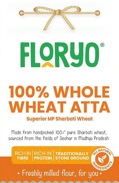 Floryo 100% Whole Wheat Atta (MP Sharbati)