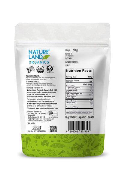 Organic Fennel (Saunf) 100 Gm
