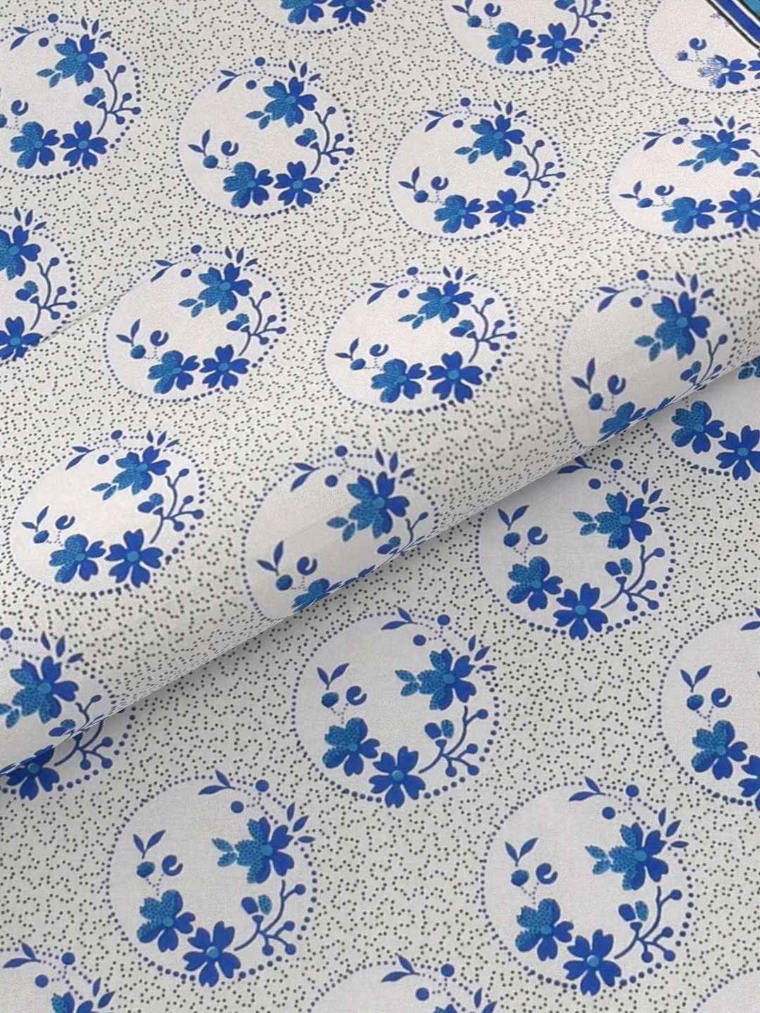 100% Pure Cotton Traditional Printed Bedsheet for Double Bed King Size Bedsheet with 2 Pillow Covers