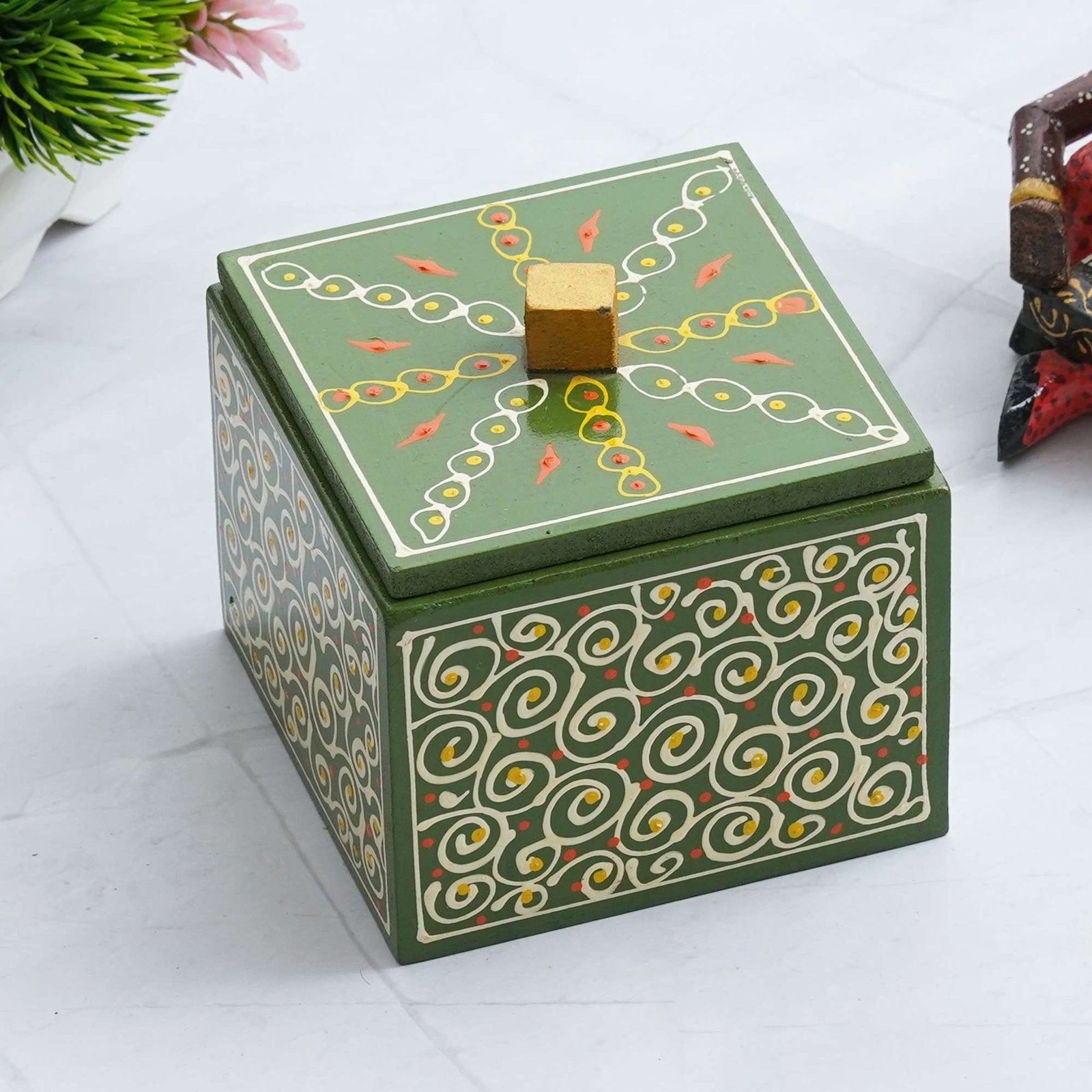 Handcrafted Wooden Dry Fruit Box: Elegant Storage for Healthy Treats