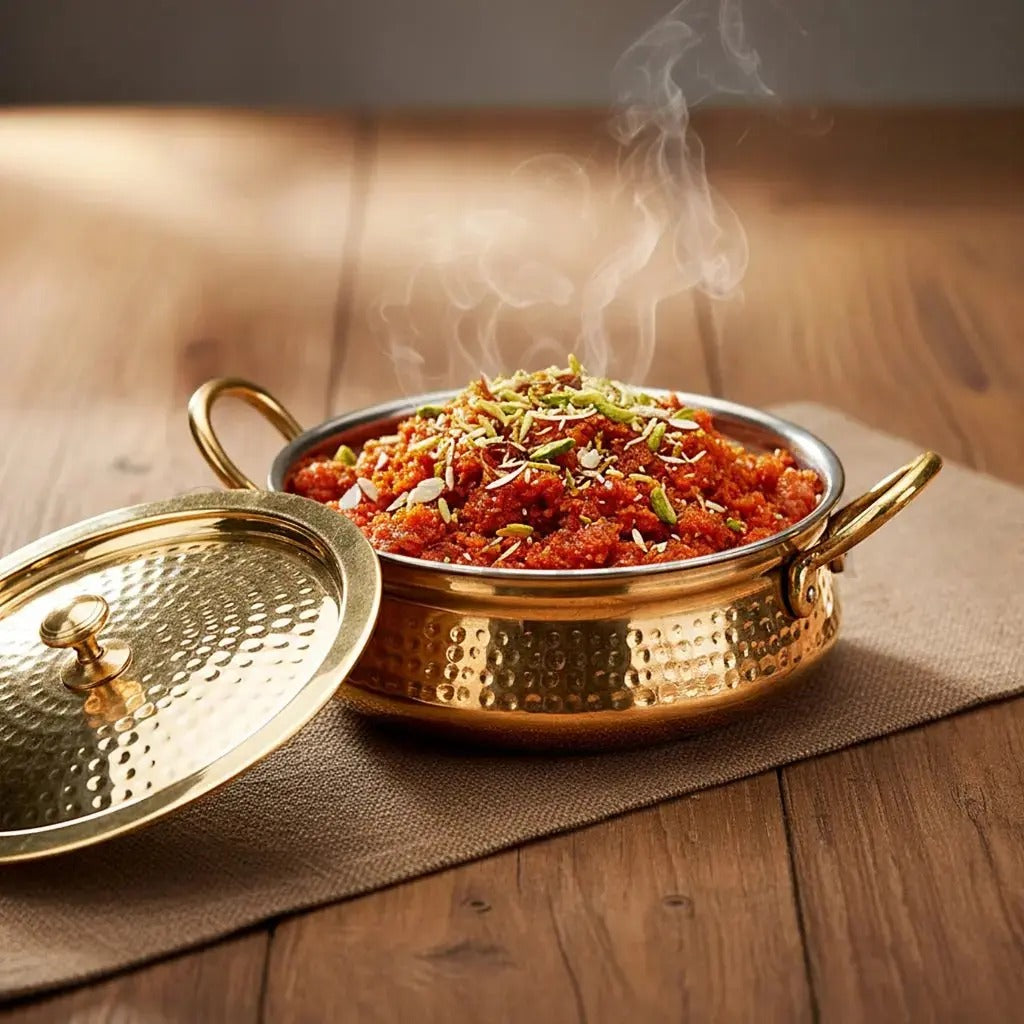 Artarium Brass Handi with Lid for Biryani and Slow Cooking