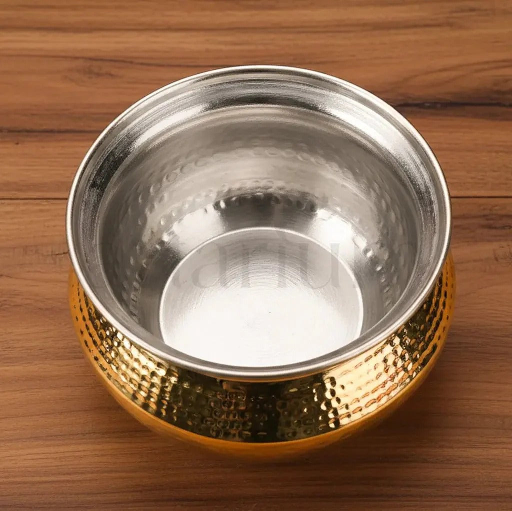 Artarium Brass Degchi Patili with Lid Traditional Cookware