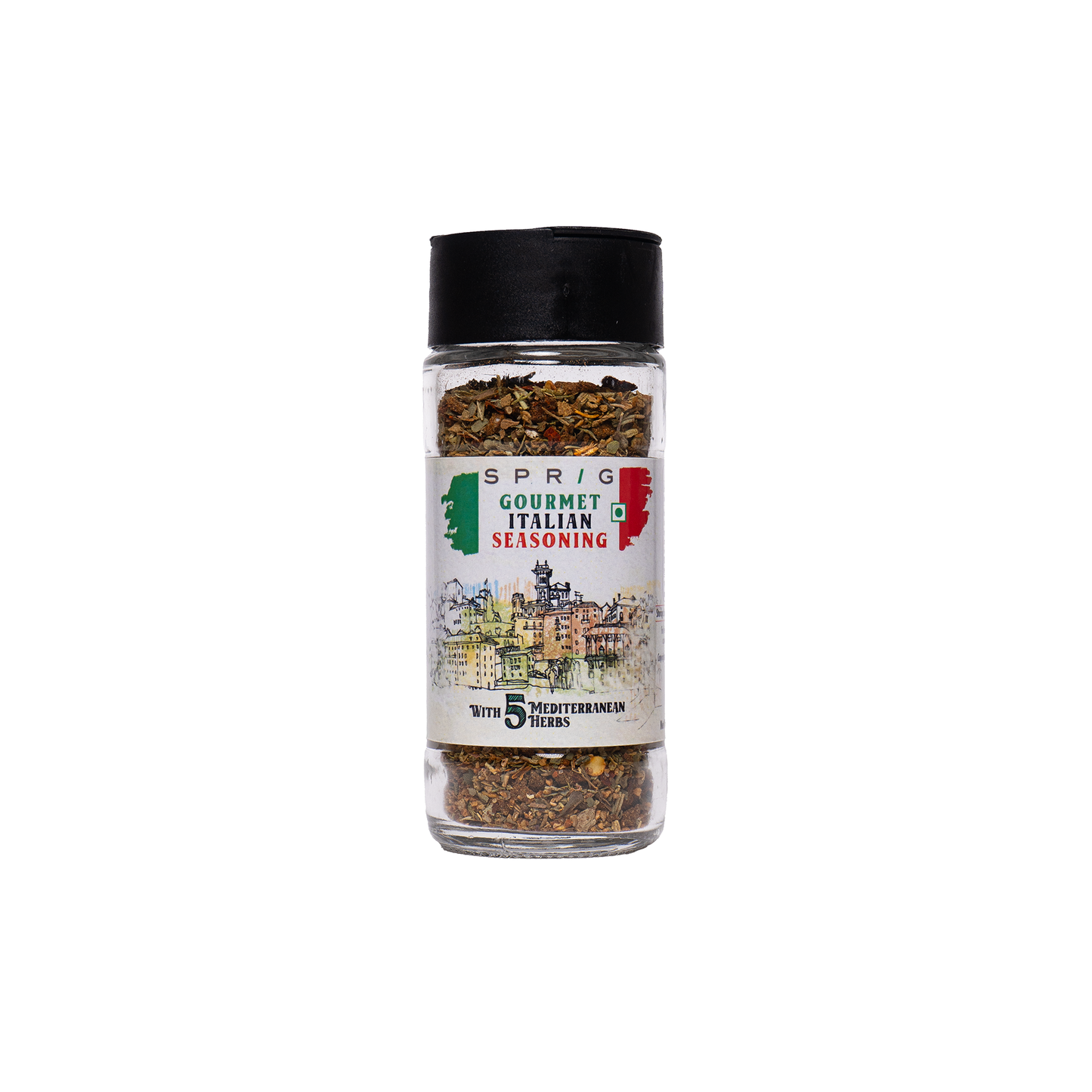SPRIG Gourmet Italian Seasoning, 40g | Made with 5 Mediterranean Herbs | More Herbs, Less Salt | For Pizza, Pasta & Italian Cuisine | Zero Added Fillers & Additives