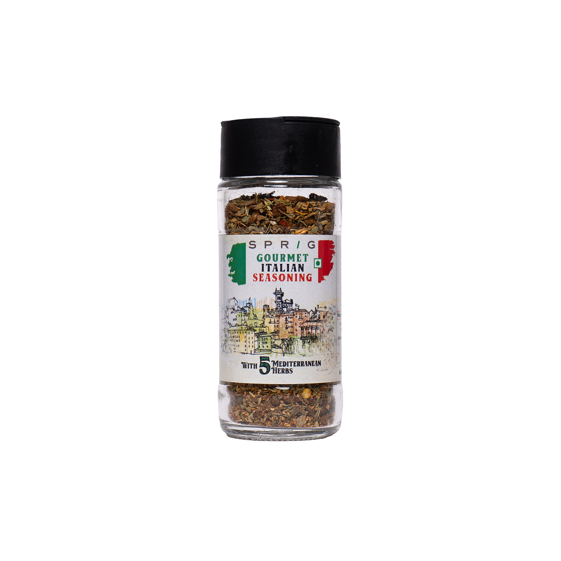 SPRIG Gourmet Italian Seasoning, 40g | Made with 5 Mediterranean Herbs | More Herbs, Less Salt | For Pizza, Pasta & Italian Cuisine | Zero Added Fillers & Additives