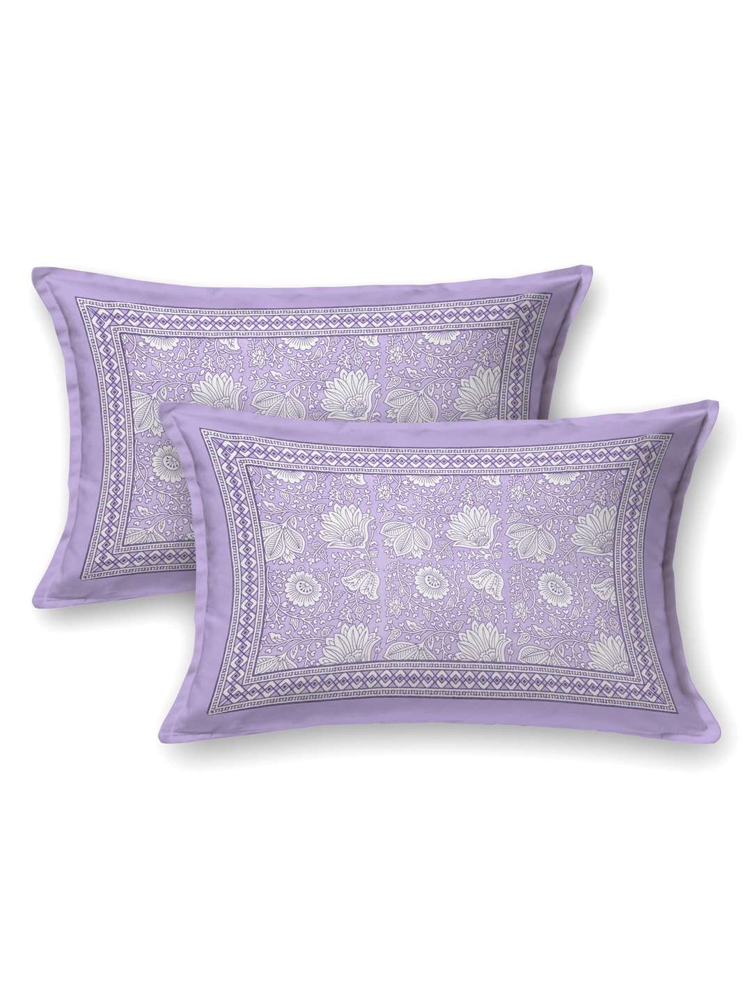 100% Pure Cotton Traditional Printed Bedsheet for Double Bed King Size Bedsheet with 2 Pillow Covers
