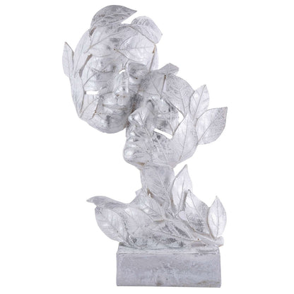 RomentIc Love Couple Face Statue silver Showpiece for Home Decor in Showpieces &amp;Figurine table Decorations Items