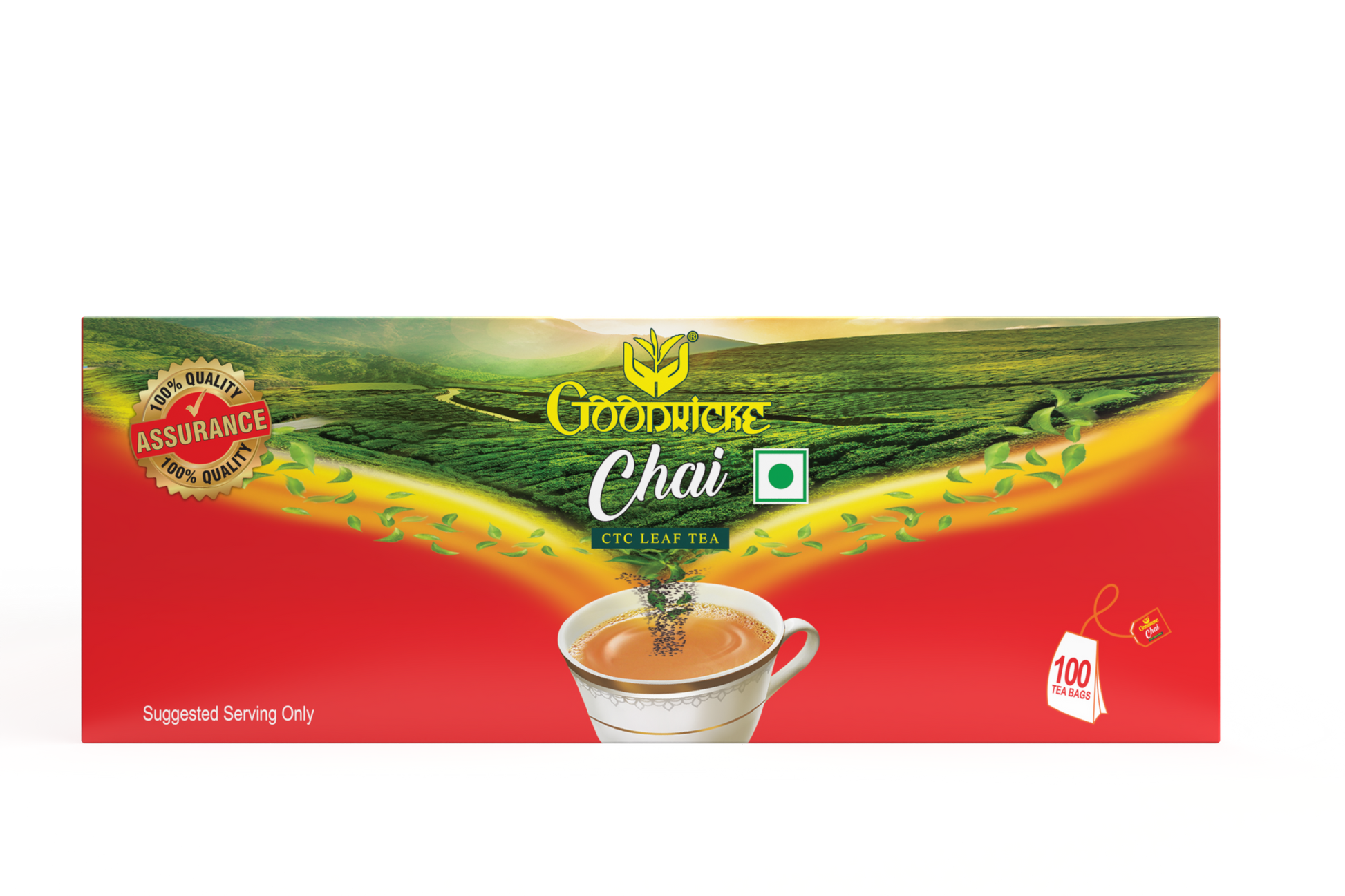 Chai Leaf Tea, 100 Tea Bags (Pack of 2)