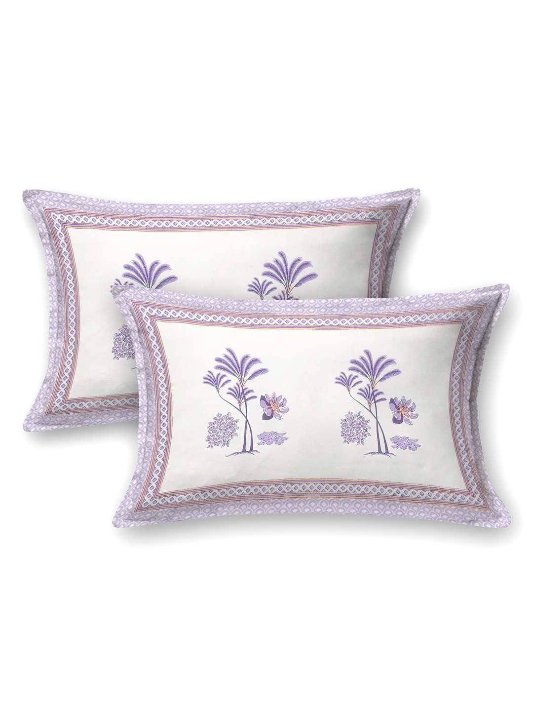 100% Pure Cotton Traditional Printed Bedsheet for Double Bed King Size Bedsheet with 2 Pillow Covers