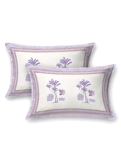 100% Pure Cotton Traditional Printed Bedsheet for Double Bed King Size Bedsheet with 2 Pillow Covers
