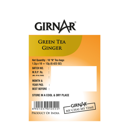 Girnar Green Tea Bags - Ginger