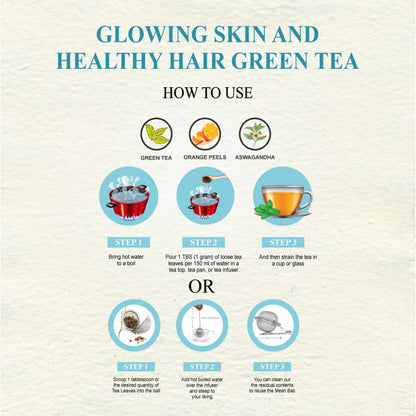 Love Earth Glowing Skin & Healthy Hair – Organic Green Tea – 30 gms
