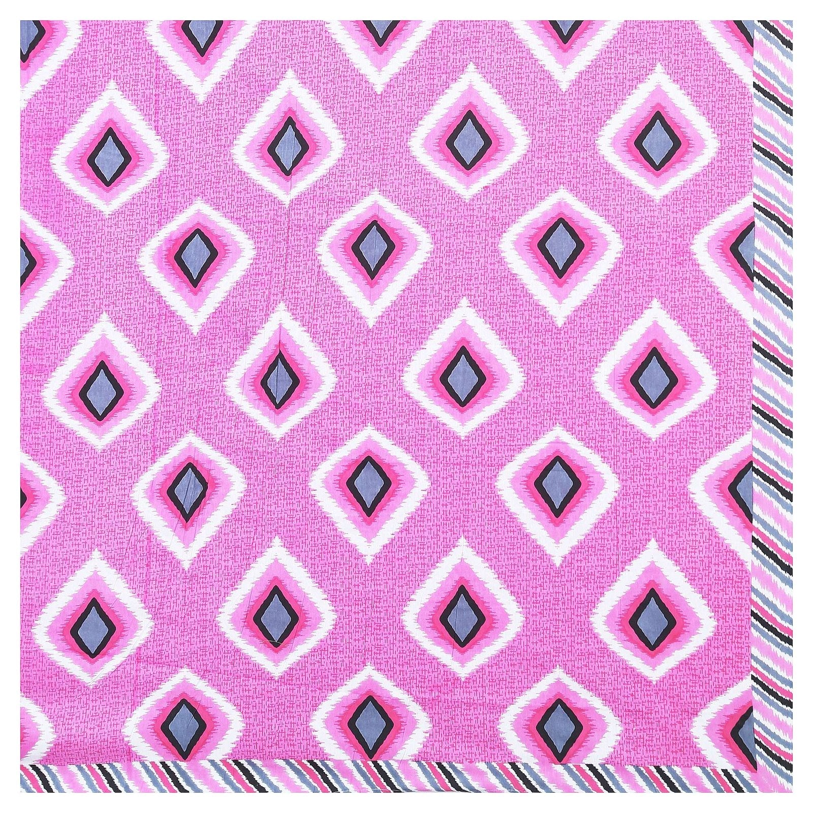 100% Pure Cotton Traditional Printed Bedsheet for Double Bed King Size Bedsheet with 2 Pillow Covers