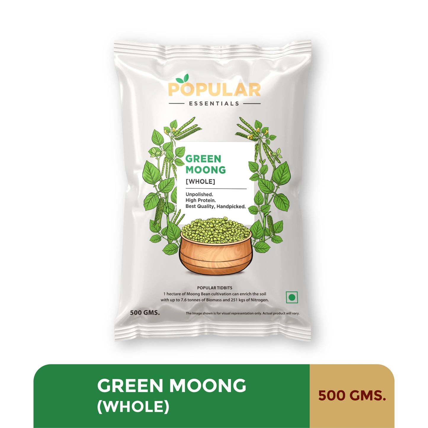 Essentials Premium Green Moong (Whole)