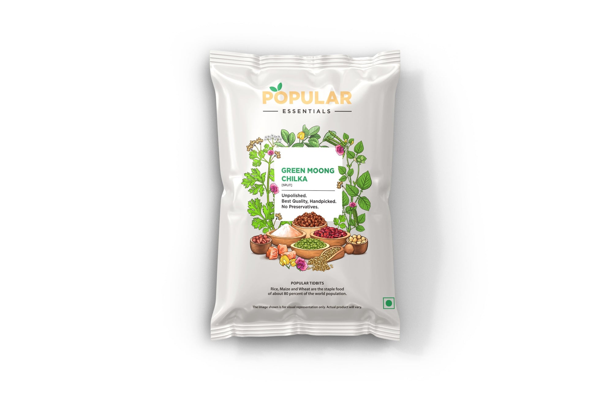 Essentials Premium Green Moong Whole (Chilka)