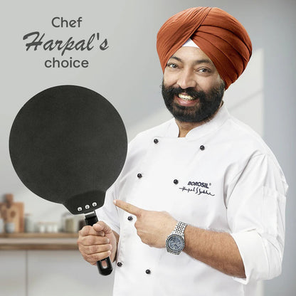 Borosil Hard Anodized Induction Base Non-Stick Dosa Tawa