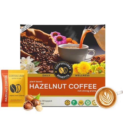 Hazelnut Instant Coffee Premix – Made with Premium Arabica Beans & Hazelnut -Coffeecurry