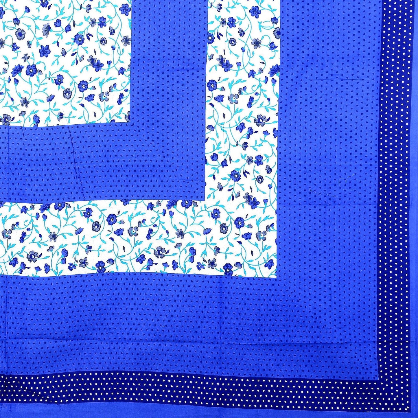 100% Pure Cotton Traditional Printed Bedsheet for Double Bed King Size Bedsheet with 2 Pillow Covers
