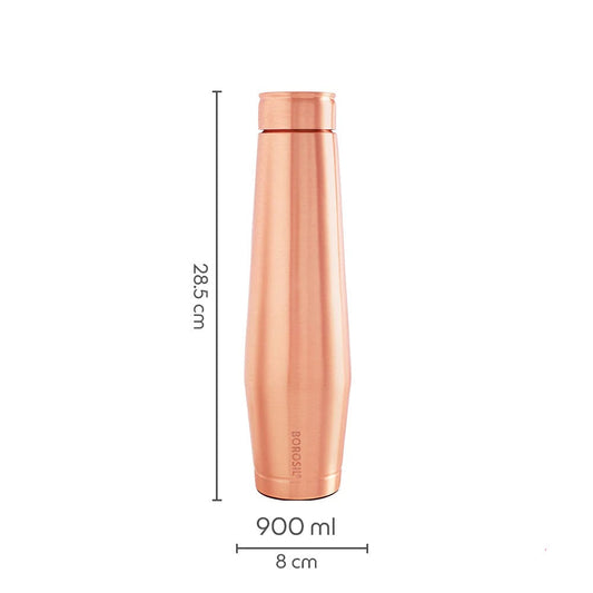 Borosil Orra Plain Copper Bottle 950ml