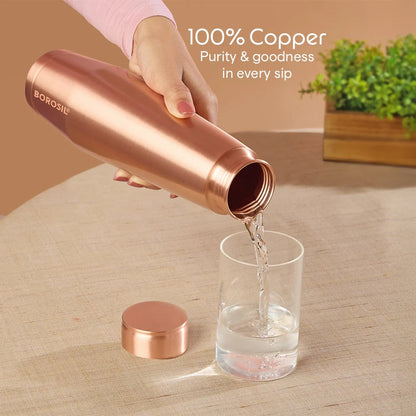 Borosil Orra Plain Copper Bottle 950ml