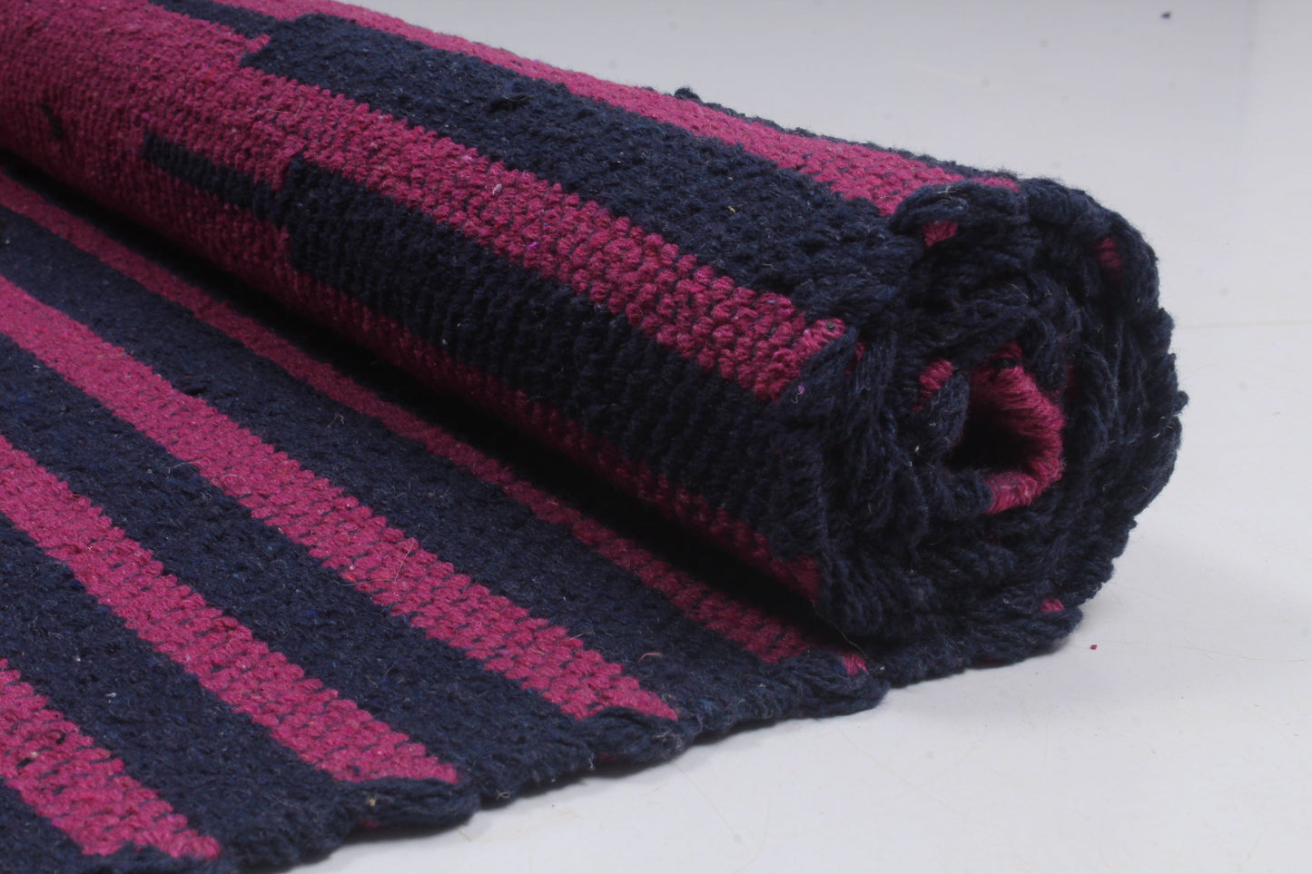Shramdaan Red Yoga Mate with Black Stripes