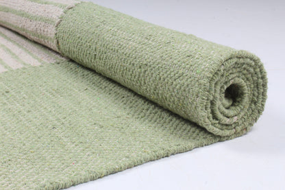 Shramdaan Green Yoga Mate with White Stripes