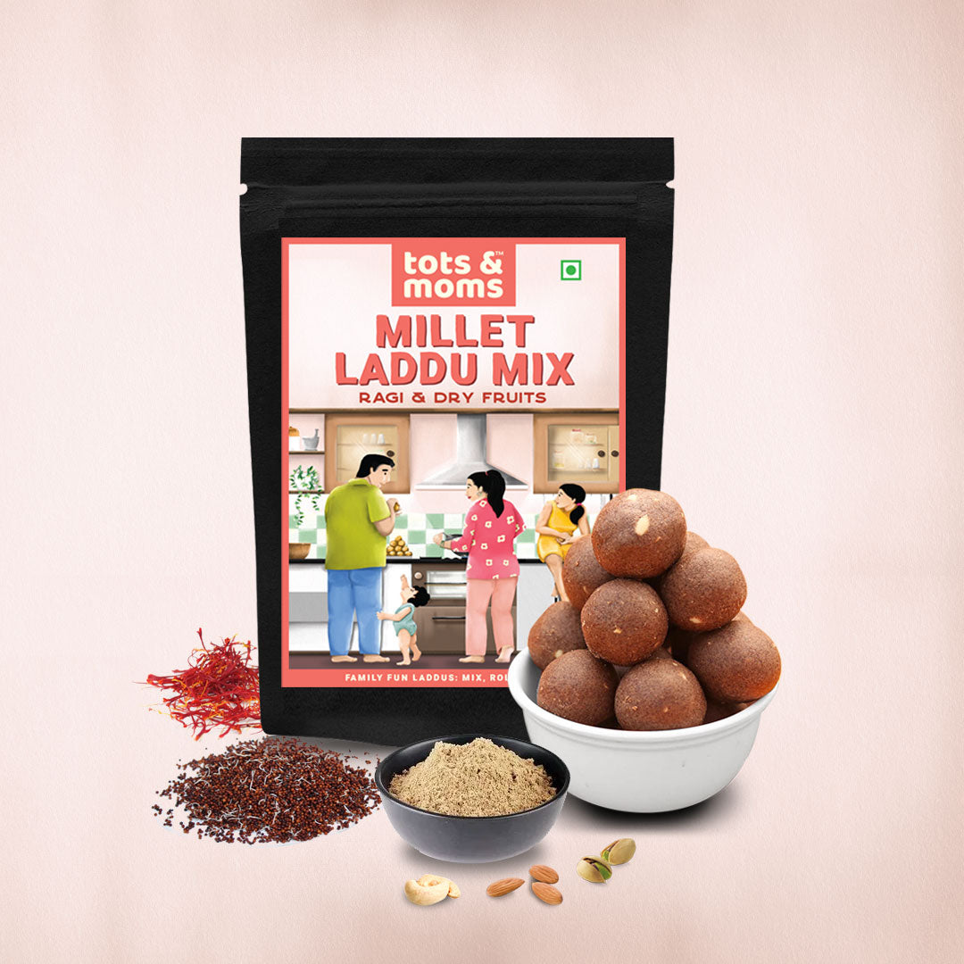 Buy Ragi & Dry Fruits Laddu Mix |  Guilt Free Treats for Mom | Pack of 2 - 250g Each