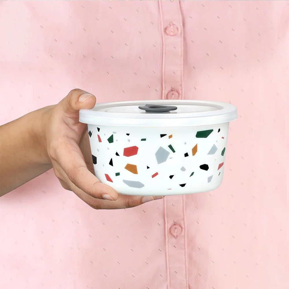 Borosil Larah Opalware Confetti Storage Bowls Set of 2
