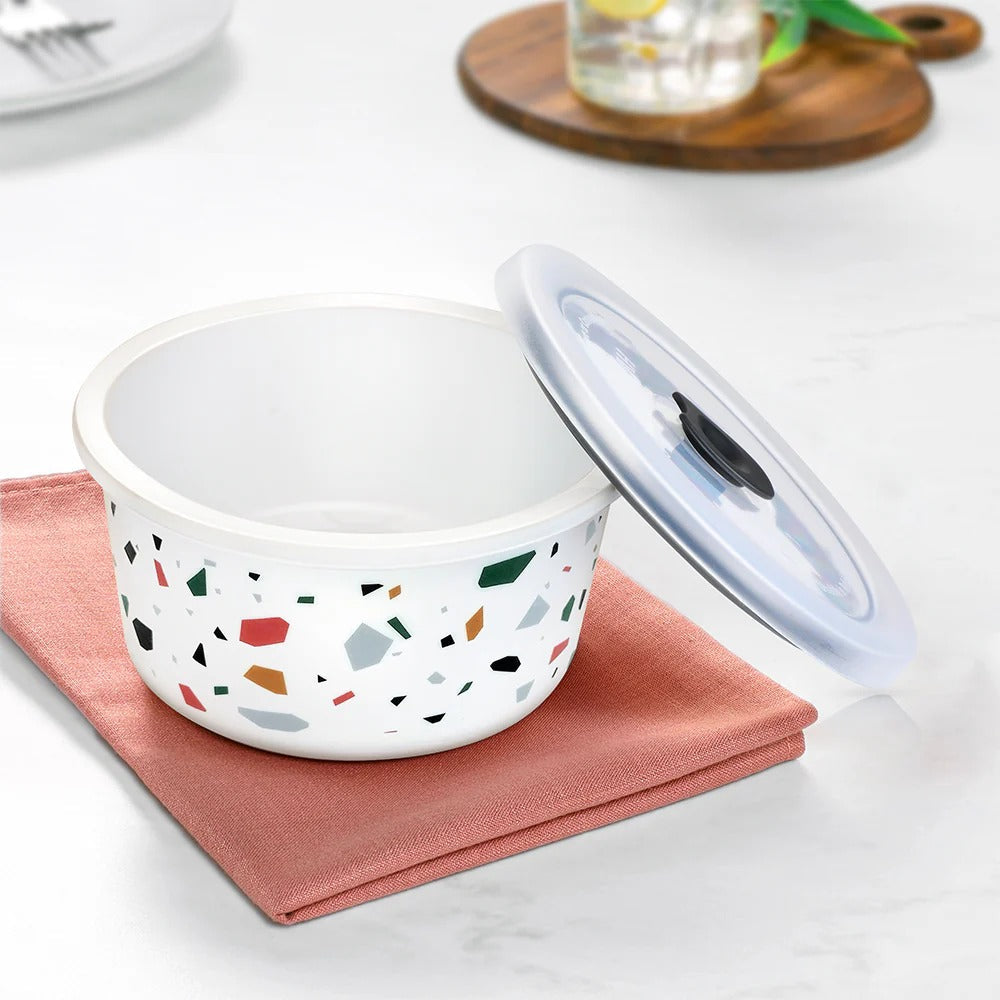 Borosil Larah Opalware Confetti Storage Bowls Set of 2