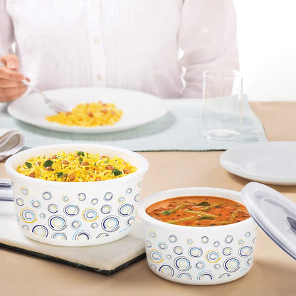 Borosil Larah Opalware Jupiter Storage Bowls Set