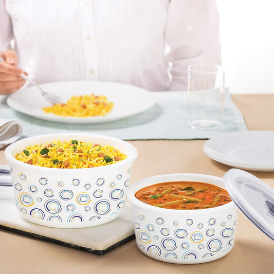 Borosil Larah Opalware Jupiter Storage Bowls Set