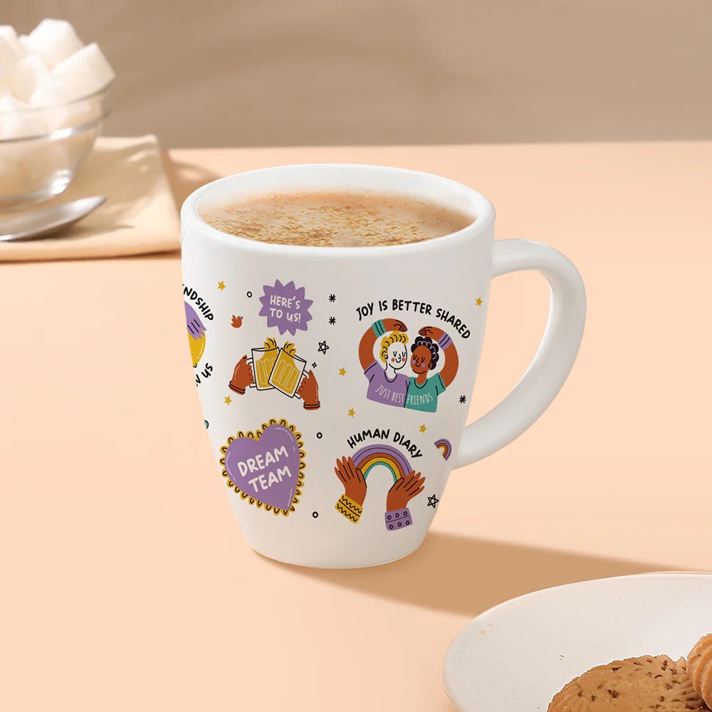 Borosil Larah Friendship Day Opalware Mug Dream 390ml
