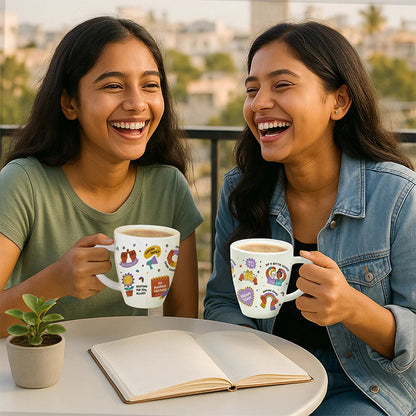 Borosil Larah Friendship Day Opalware Mug Dream 390ml