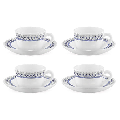 Borosil Larah Opalware Ocean Cup & Saucers Set