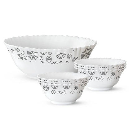 Borosil Larah Opalware Spiral 7 Pcs Pudding Set
