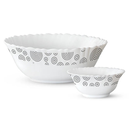 Borosil Larah Opalware Spiral 7 Pcs Pudding Set