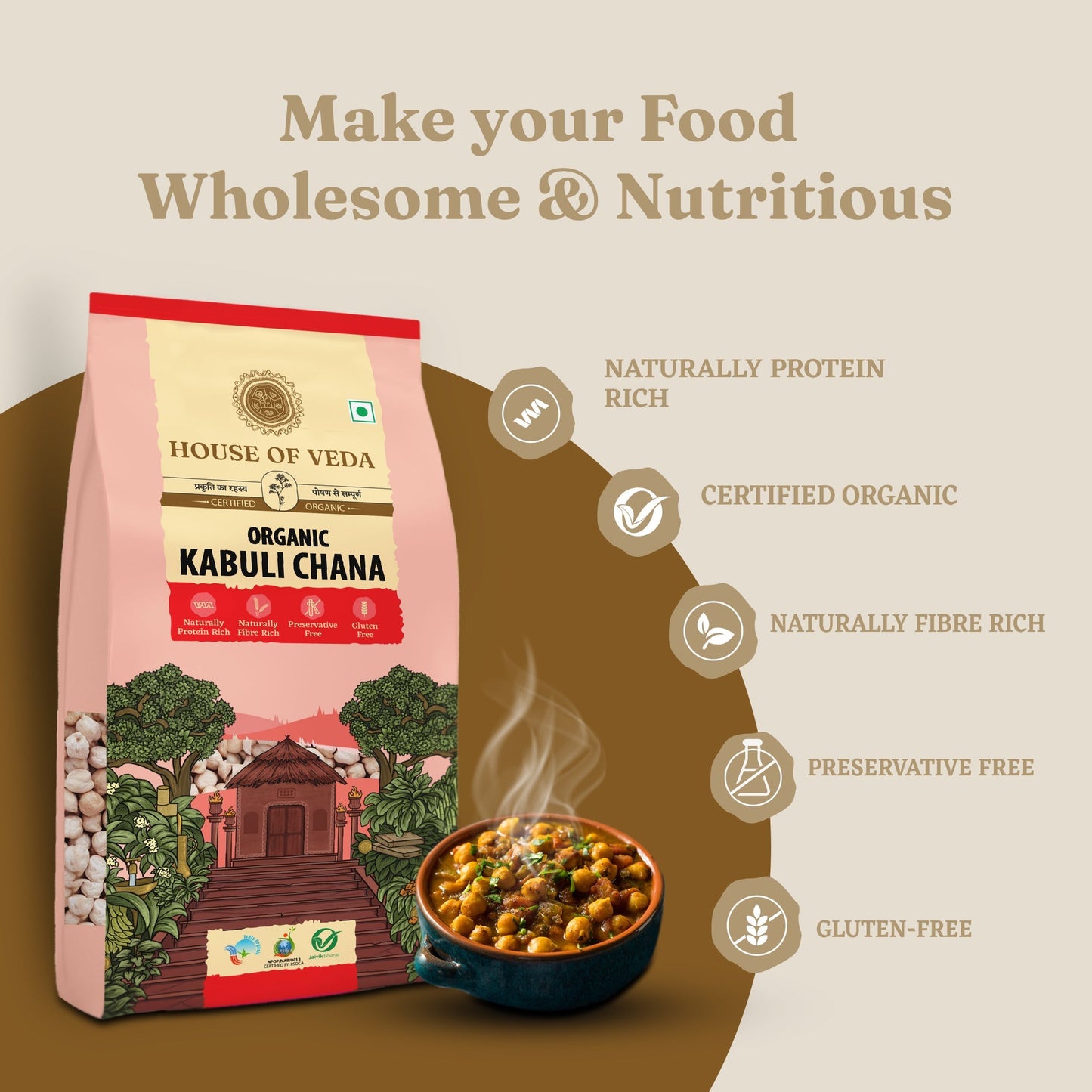 Organic Kabuli Chana, 500g