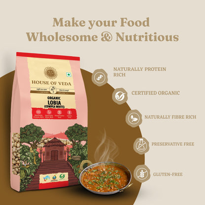 Organic Lobia (Cowpea White) 500g